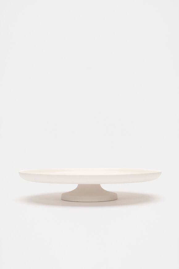 Footed Serving Platter  Alabaster  hi-res