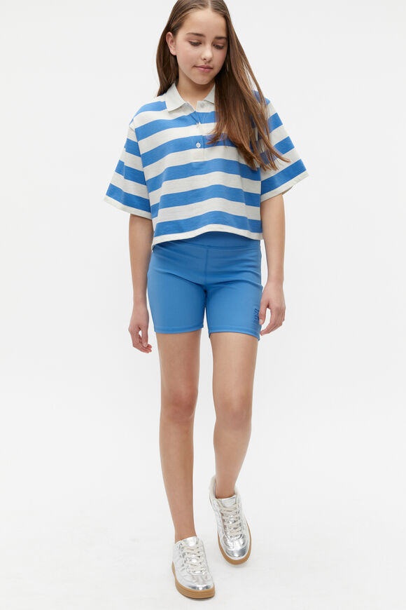 Polo Collar Tee  Electric Blue  hi-res