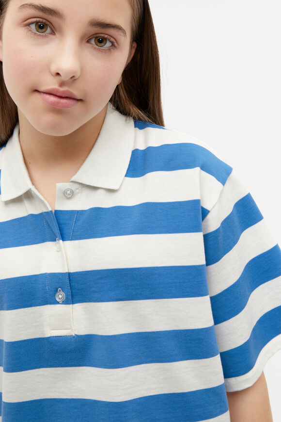 Polo Collar Tee  Electric Blue  hi-res