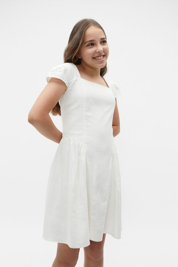 Cap Sleeve Dress  White  hi-res