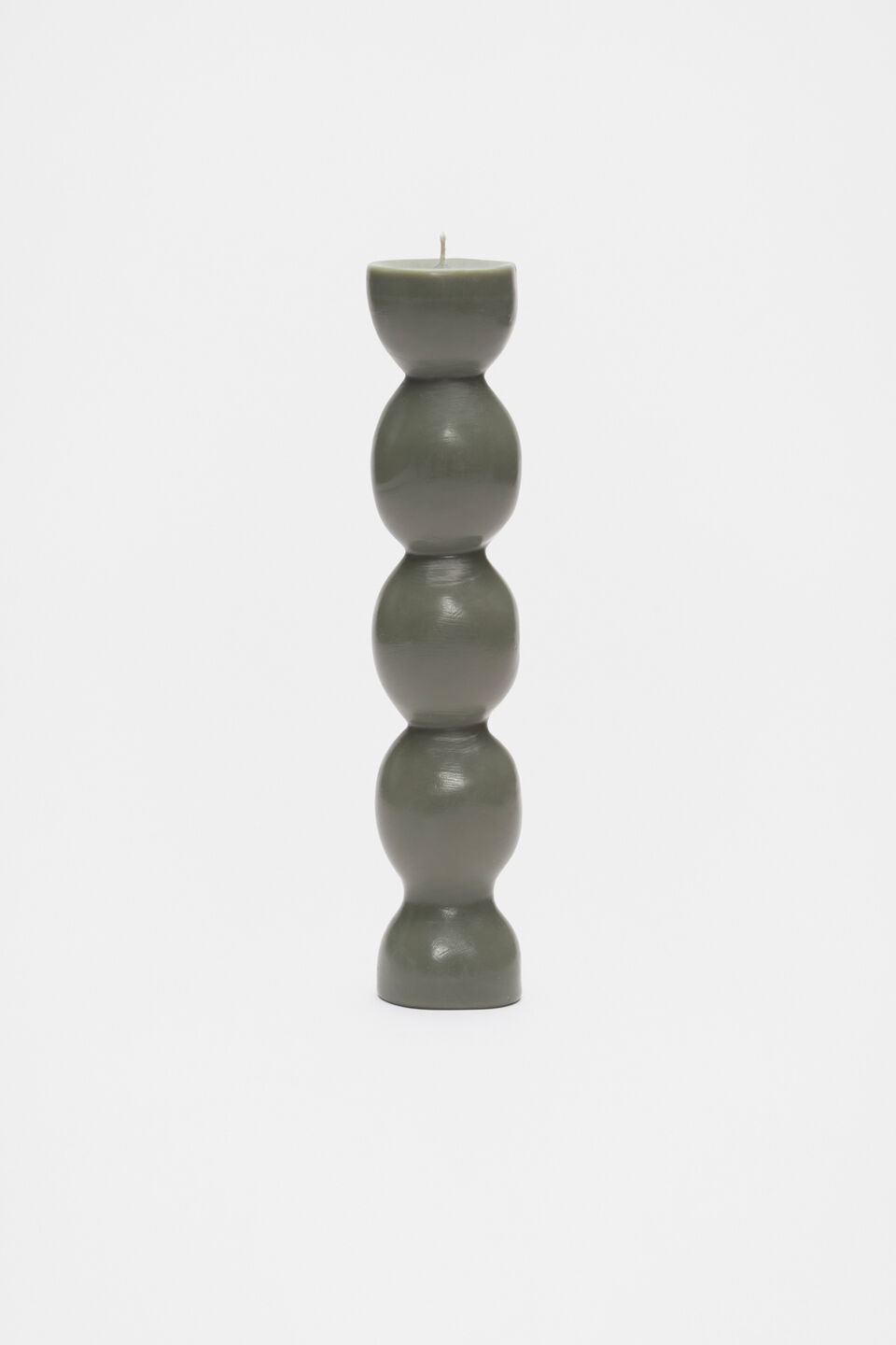Wavy Pillar Single Candle  Rainforest