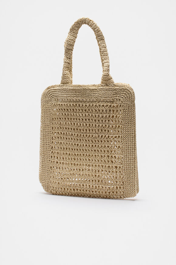 Crochet Straw Tote  Natural  hi-res