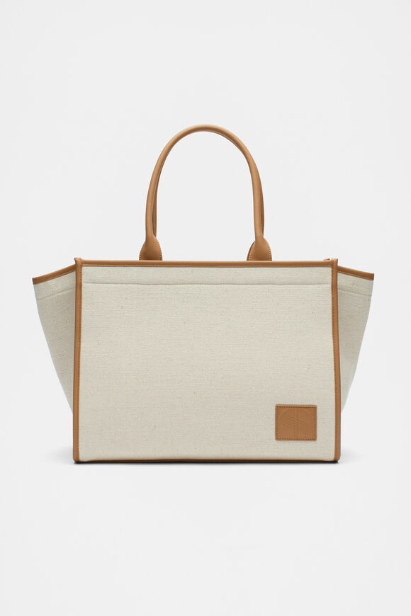 Framed Canvas Tote  Natural  hi-res