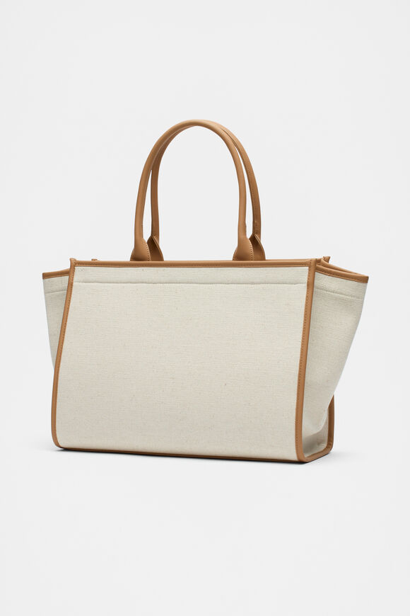 Framed Canvas Tote  Natural  hi-res
