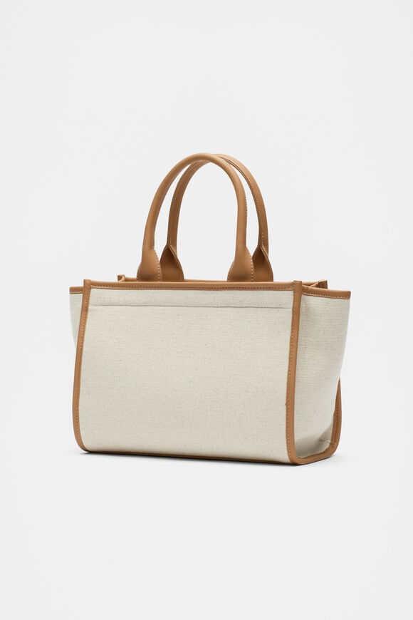 Framed Canvas Mini Tote  Natural  hi-res