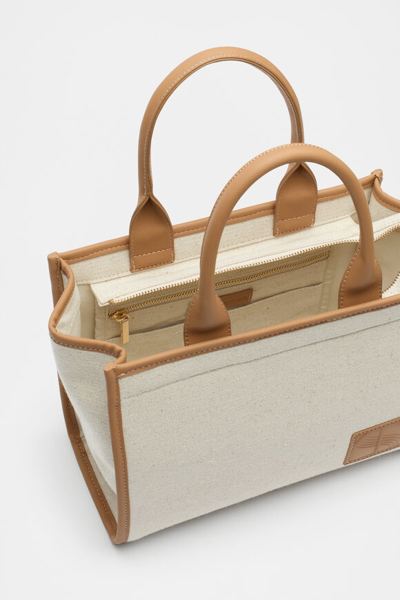 Framed Canvas Mini Tote  Natural  hi-res