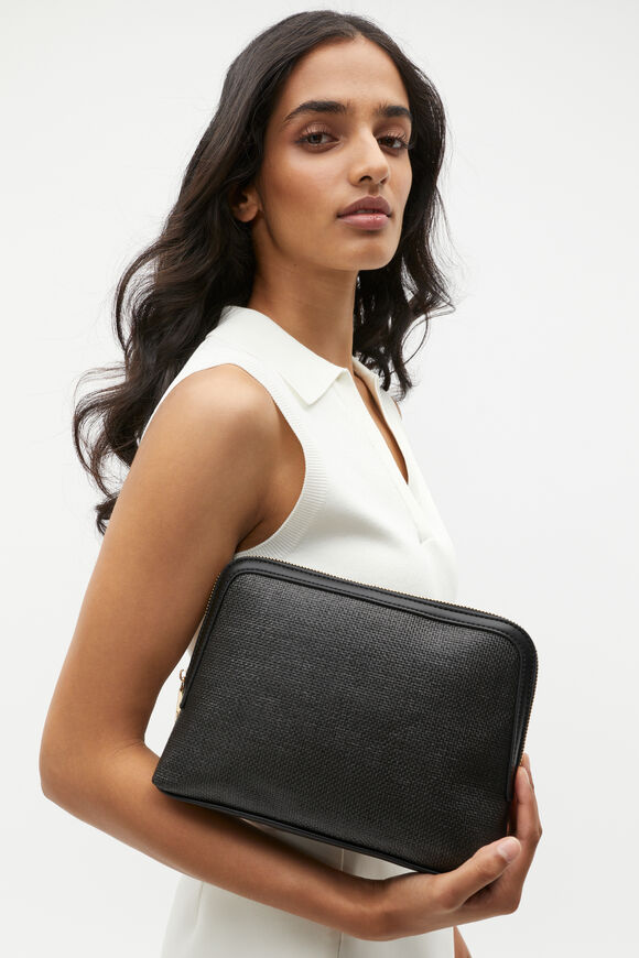Textured Pouch  Black  hi-res