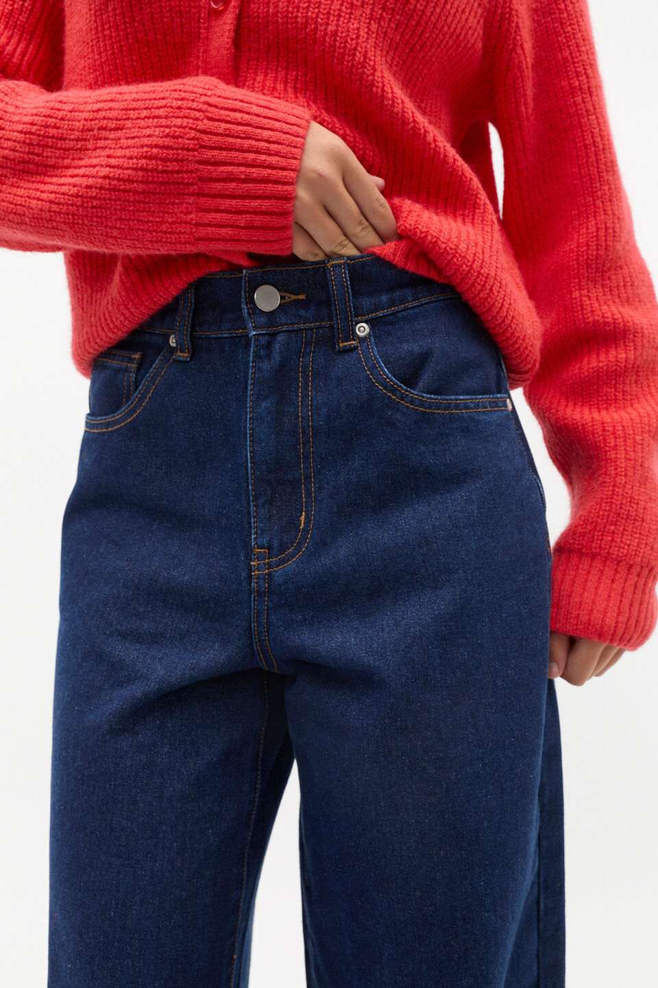 Essential Wide Leg Jean  Rinse Wash