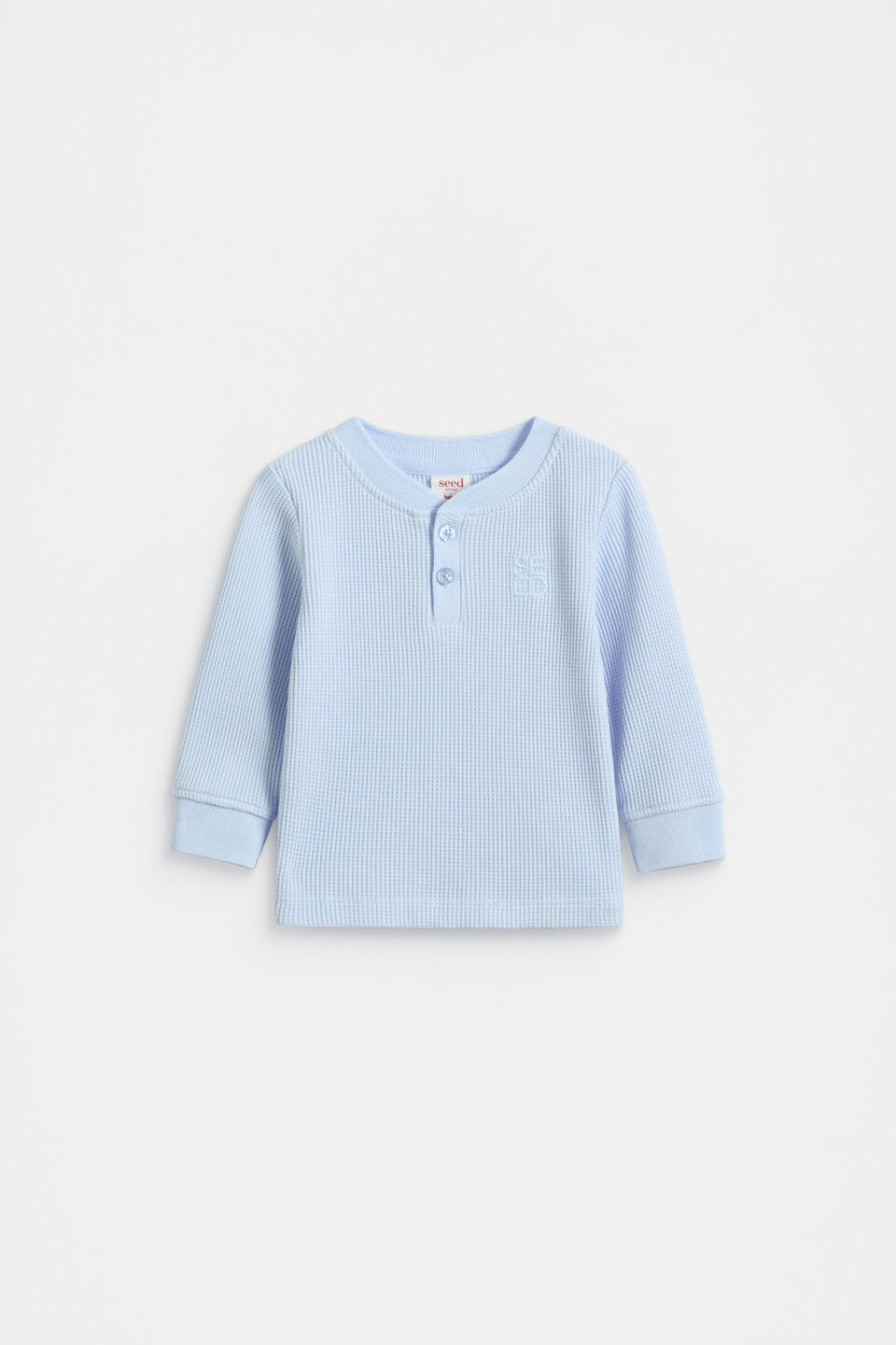 Core Henley Tee  Cloud Blue
