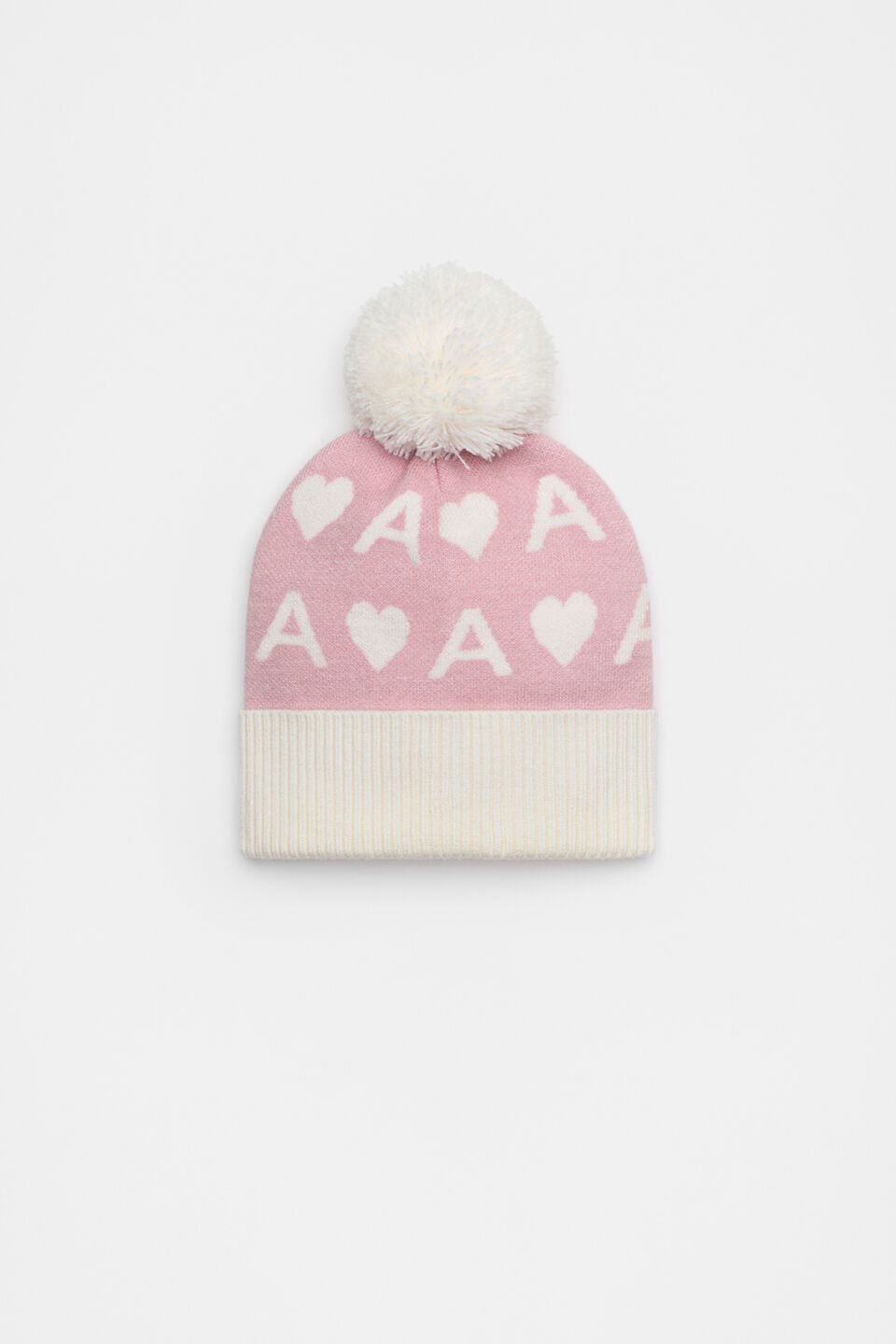 Heart Initial Beanie  A