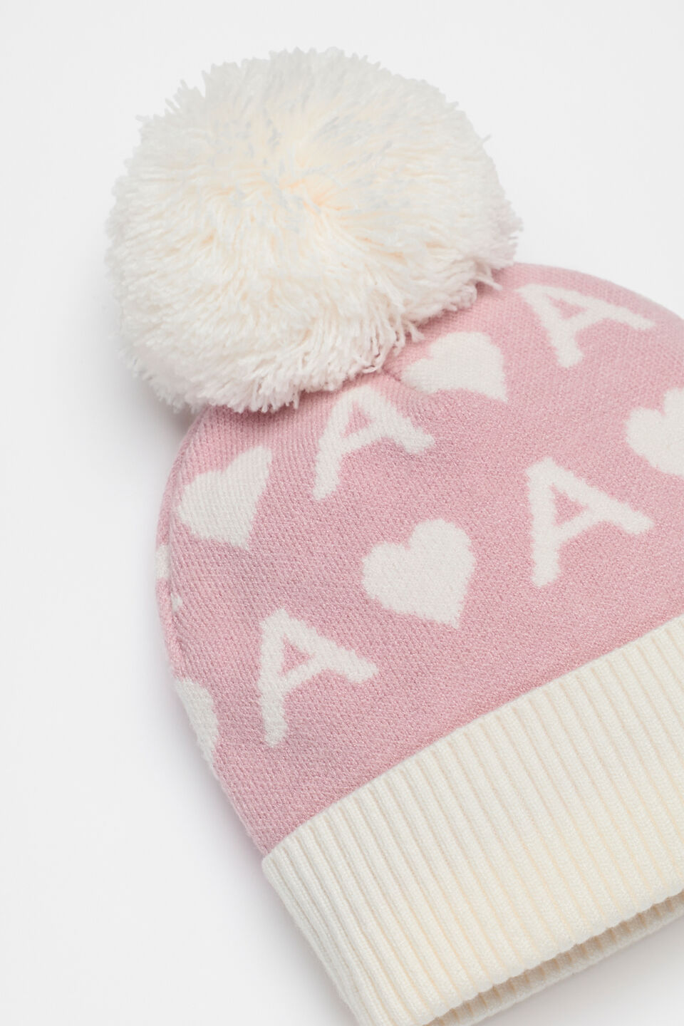 Heart Initial Beanie  A