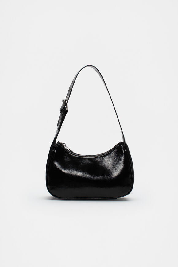 Eyelet Shoulder Bag  Black  hi-res