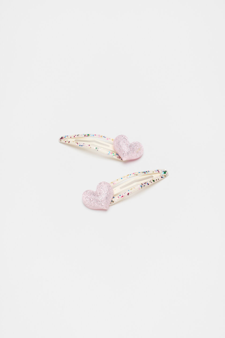 Heart Snaps  Baby Pink