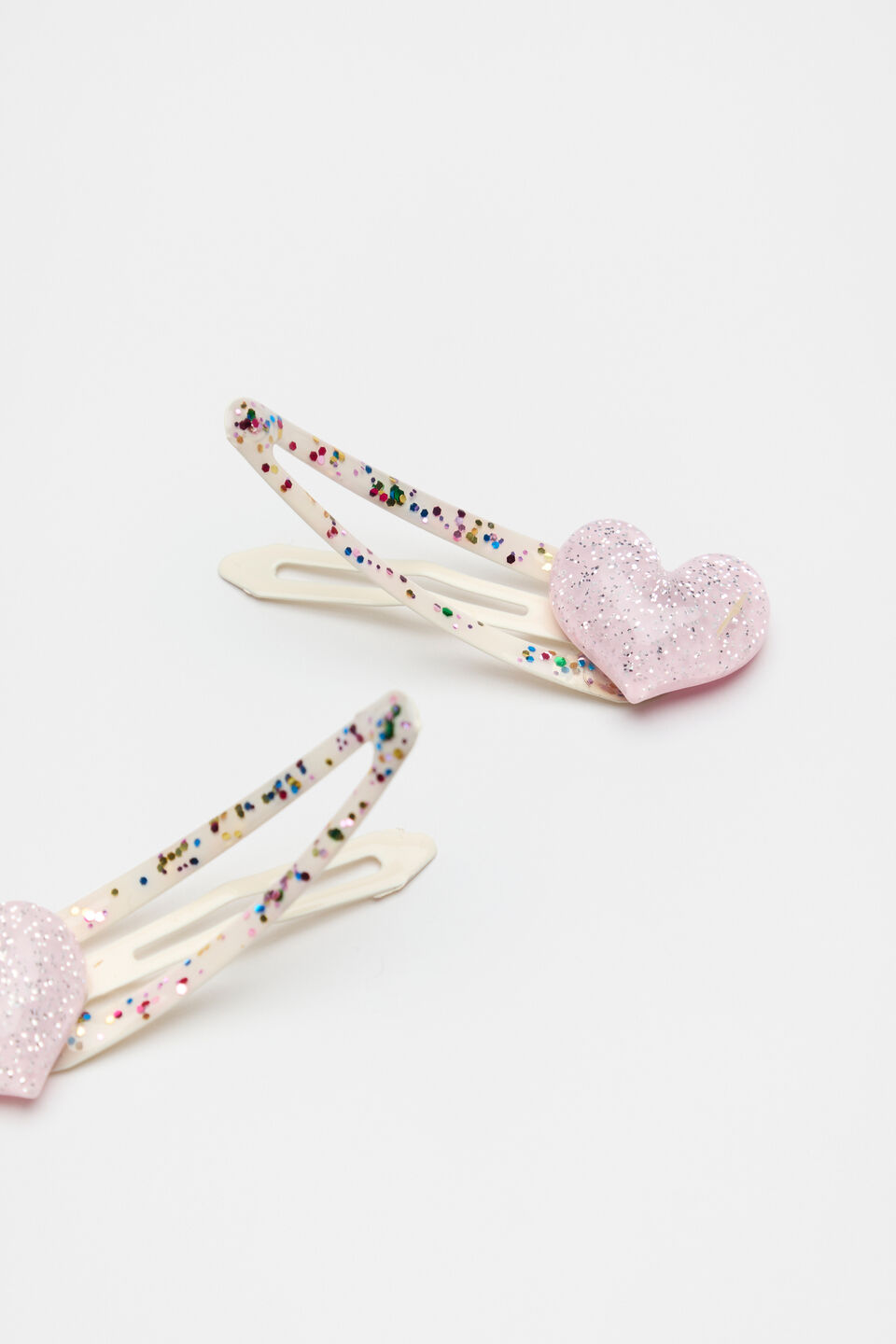 Heart Snaps  Baby Pink