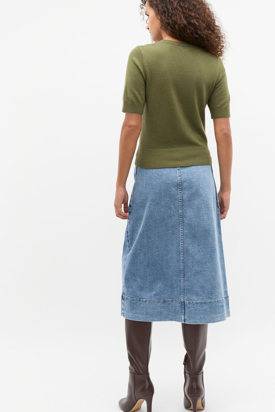 Merino Wool Crew Neck Tee  Rainforest