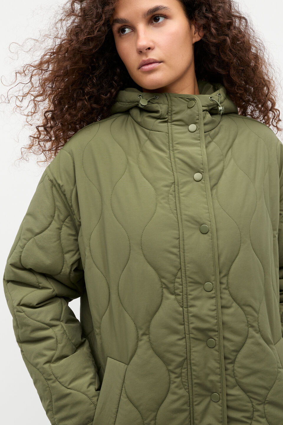 Boxy Quilted Jacket  Rainforest