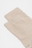 Waffle Quarter Crew Sock  Light Cookie  hi-res