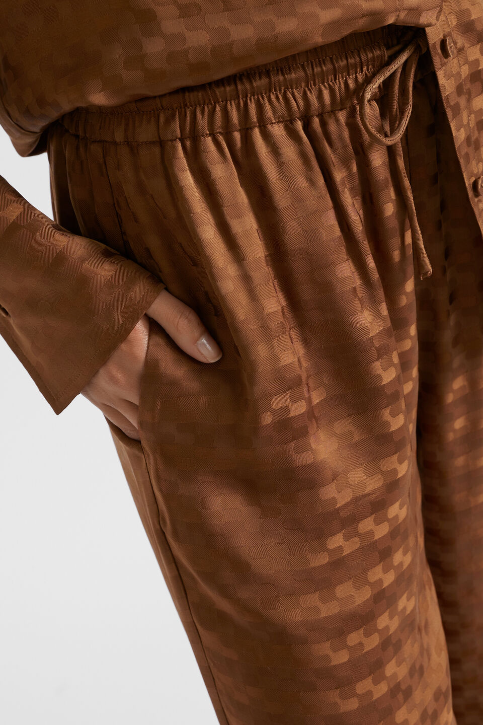 Jacquard Tie Pant  Spice