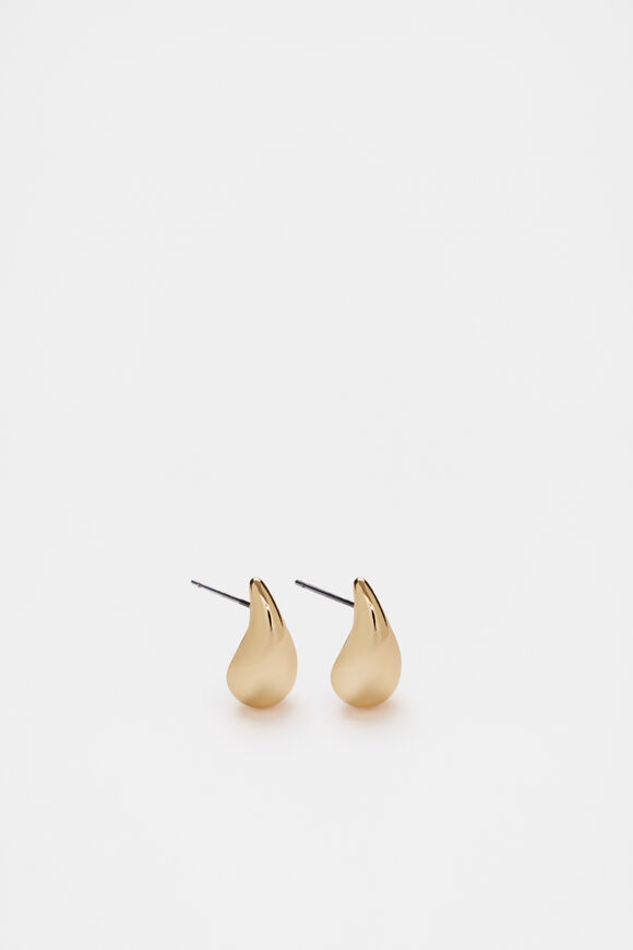 Mini Curved Stud  Gold  hi-res