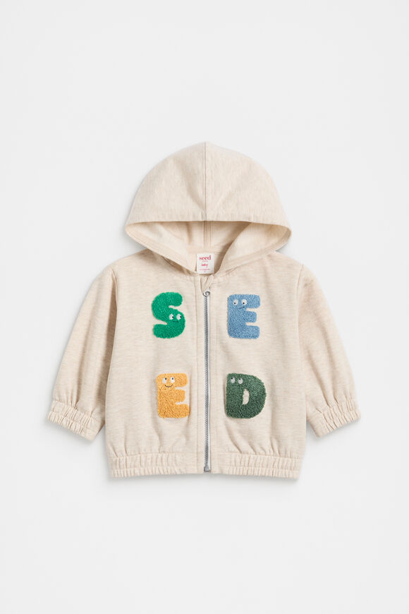 Zip Hoodie  Oat Marle  hi-res