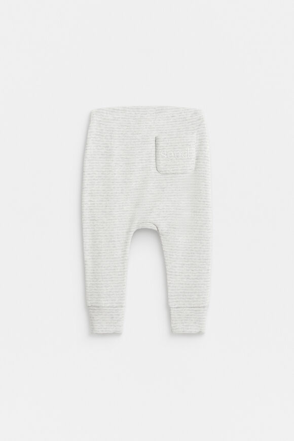 Core Rib Logo Legging  Grey Marle Stripe  hi-res