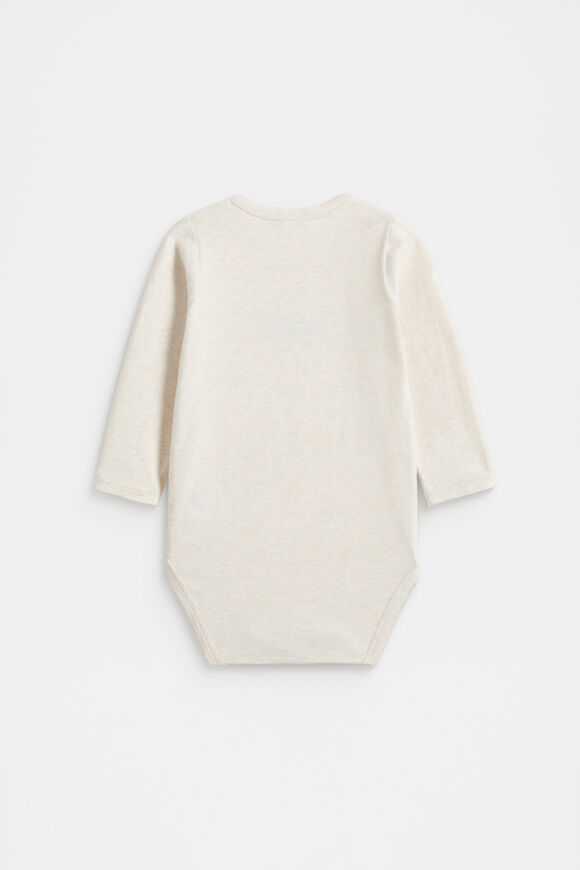 Chenille Logo Bodysuit  Snow Marle  hi-res