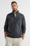 Zip Through Sweat  Charcoal Marle  hi-res
