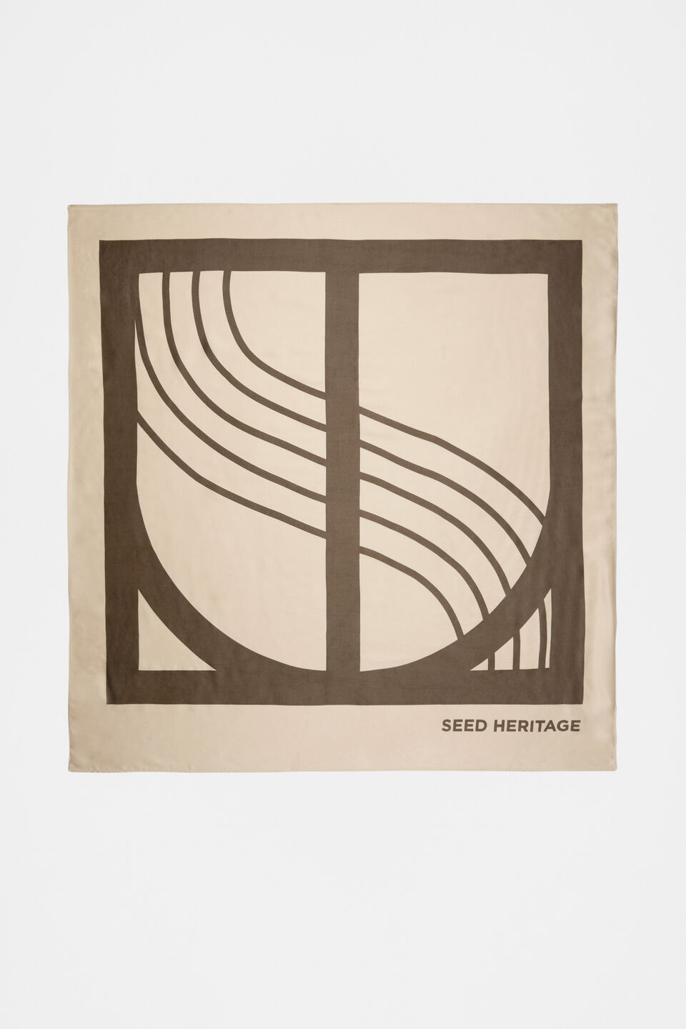 Seed Emblem Monochrome Scarf  Affogato