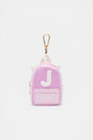 Mini Backpack Initial Keyring  J  hi-res