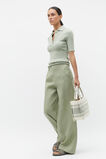 Half Sleeve Henley Polo  Pale Olive Twist  hi-res
