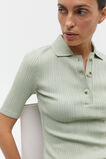 Half Sleeve Henley Polo  Pale Olive Twist  hi-res
