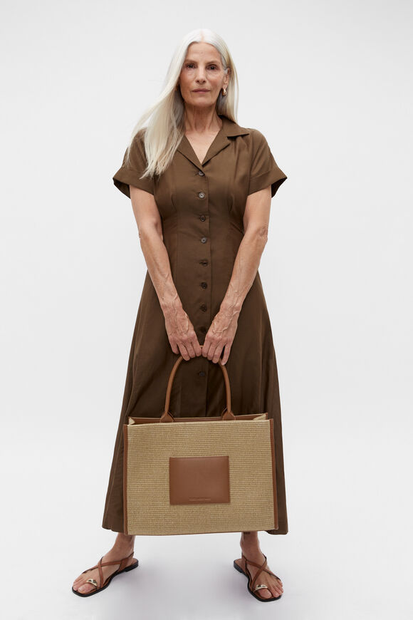 Voile Dart Detail Shirt Dress  Dark Praline  hi-res