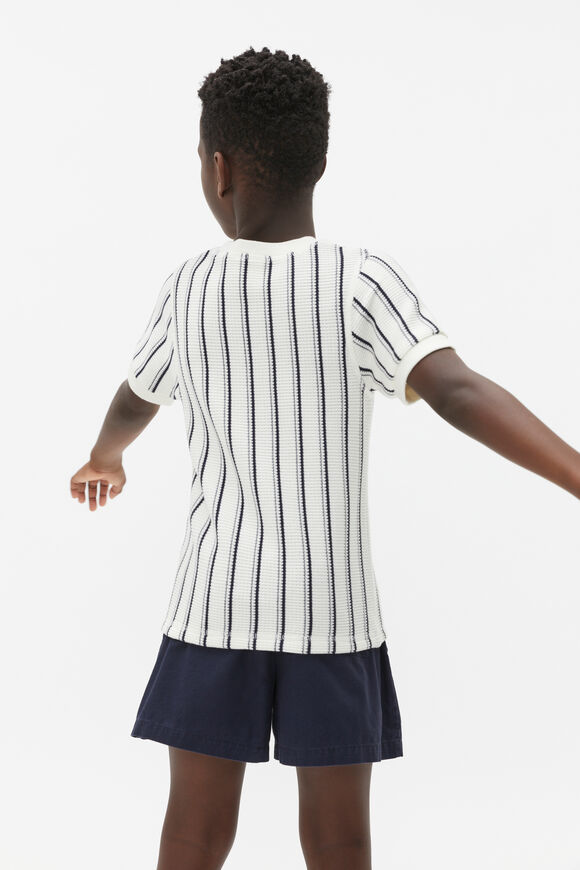Stripe Waffle Tee  Canvas  hi-res