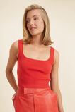 Knit Crop Top  Candy Red  hi-res