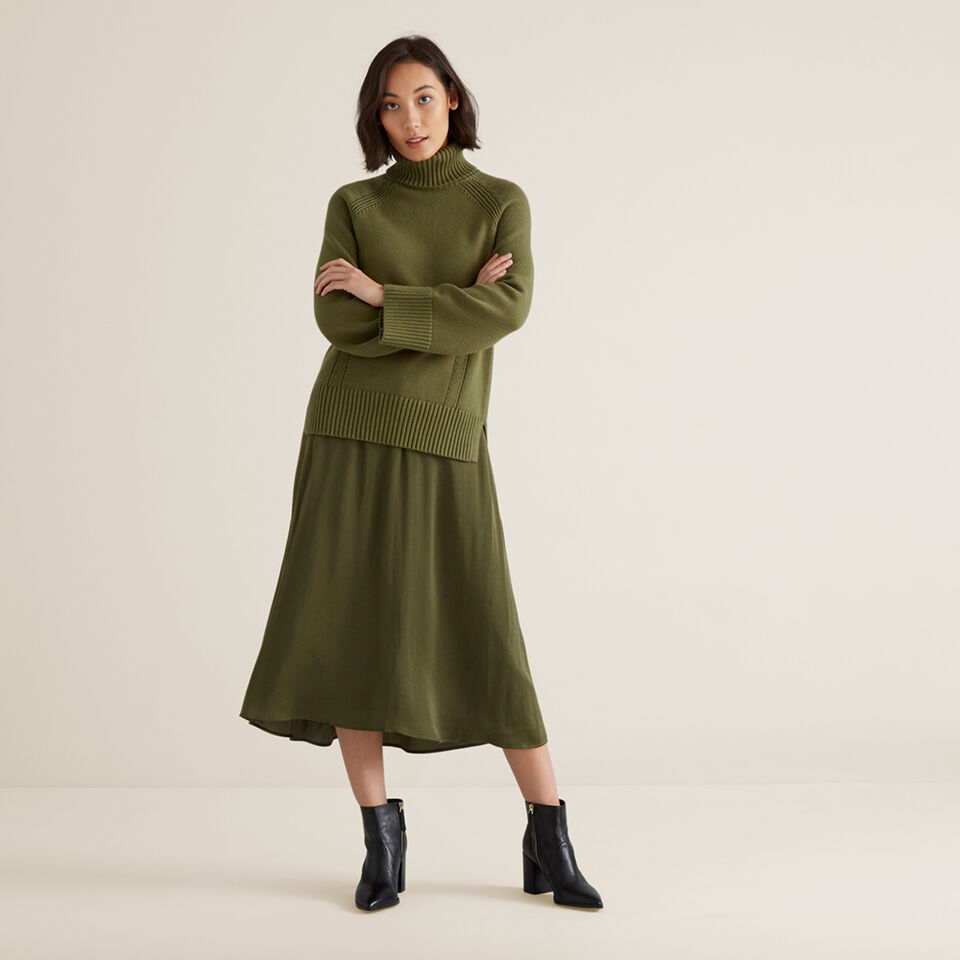 Chunky Roll Neck Sweater  