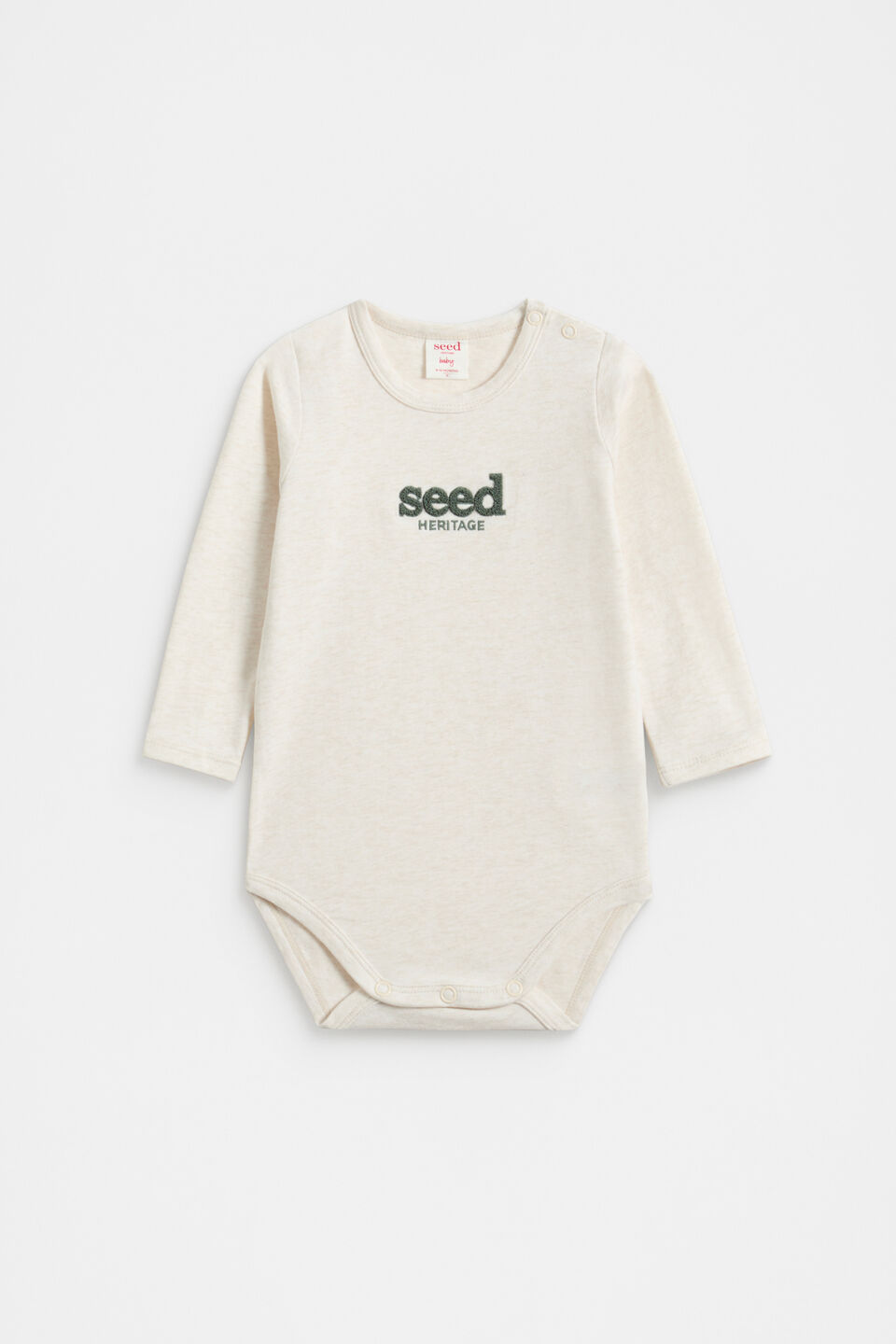 Chenille Logo Bodysuit  Snow Marle