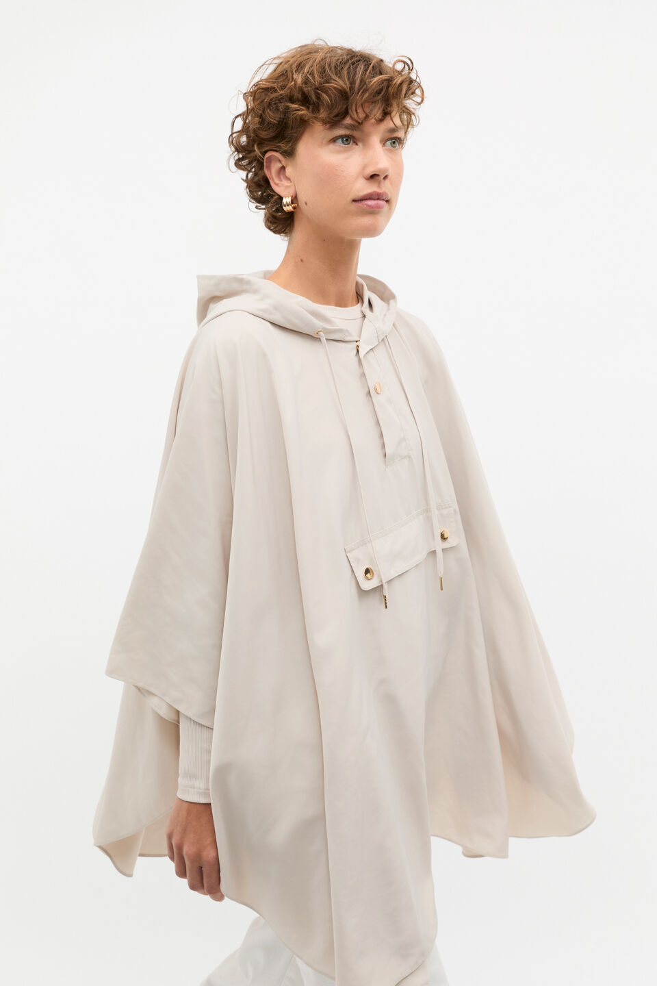 Packable Rain Poncho  Oat