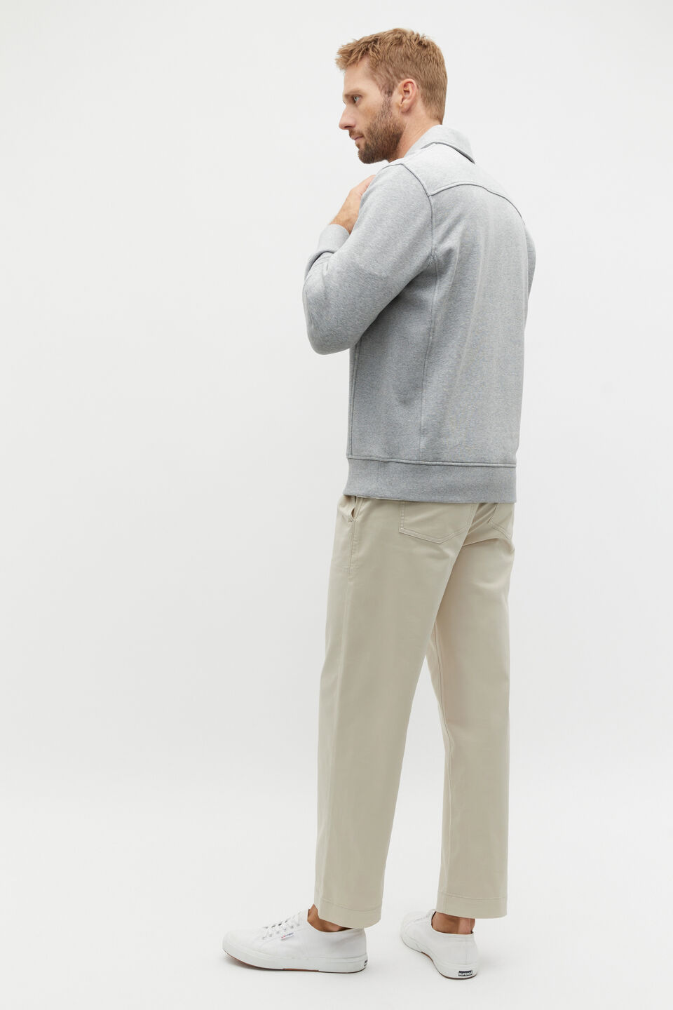 Heritage Half Zip  Silver Marle