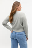 Merino Button Up Knit Cardigan  Silver Marle  hi-res