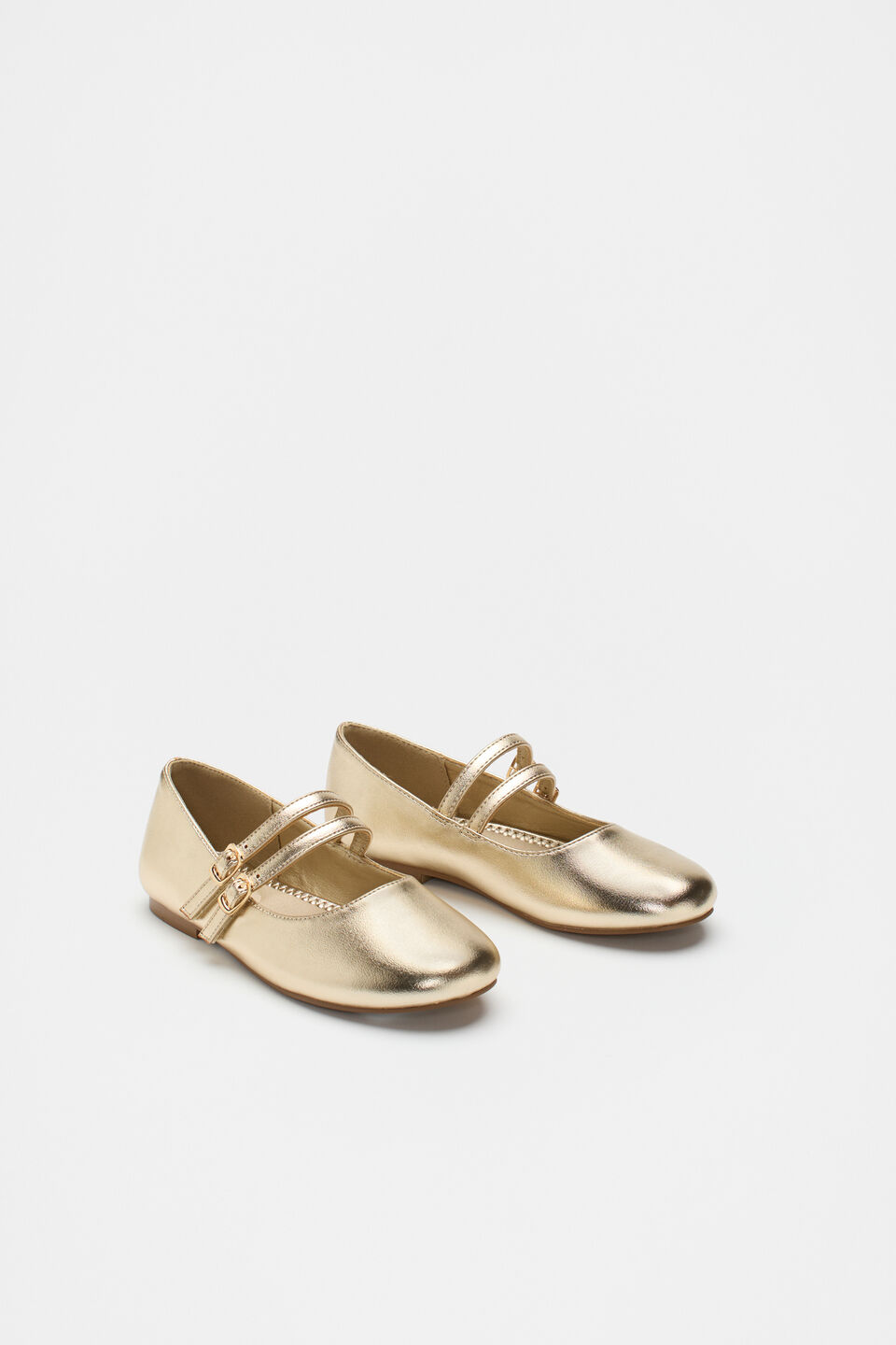 Twin Strap Ballet  Soft Gold