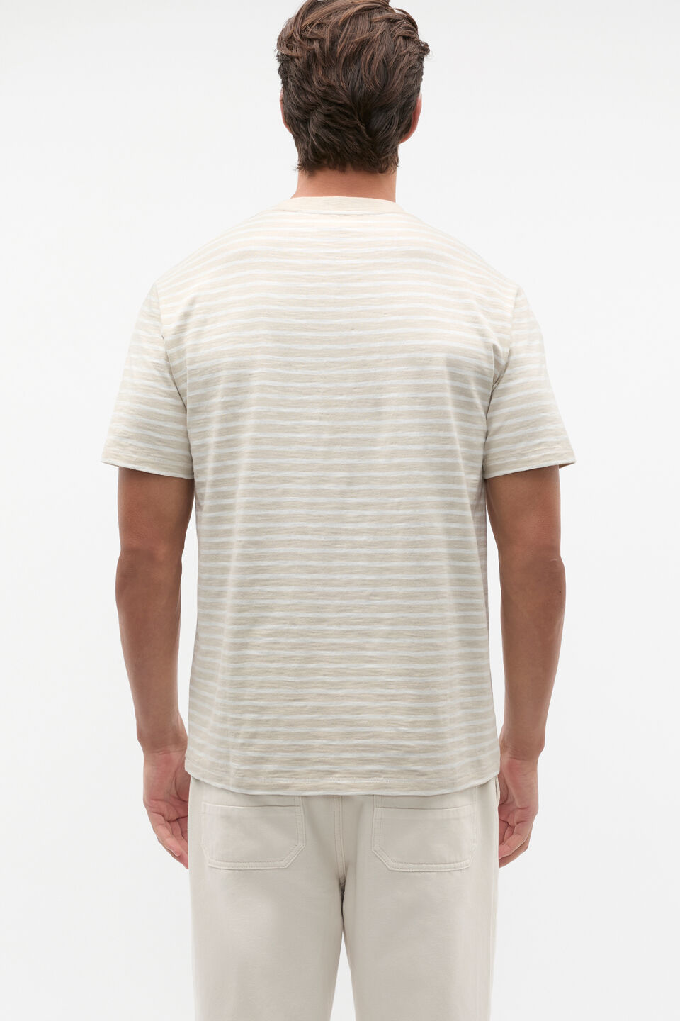 Henley Tee  Pebble Stripe