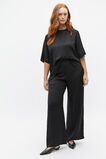 Textured Satin Elasticated Pant  Black  hi-res