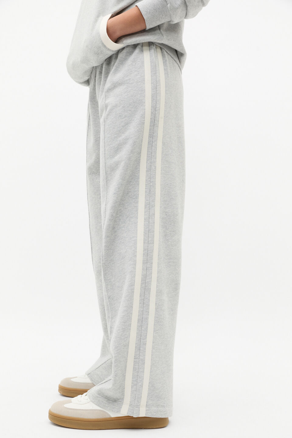 Straight Track Pant  Light Grey Marle