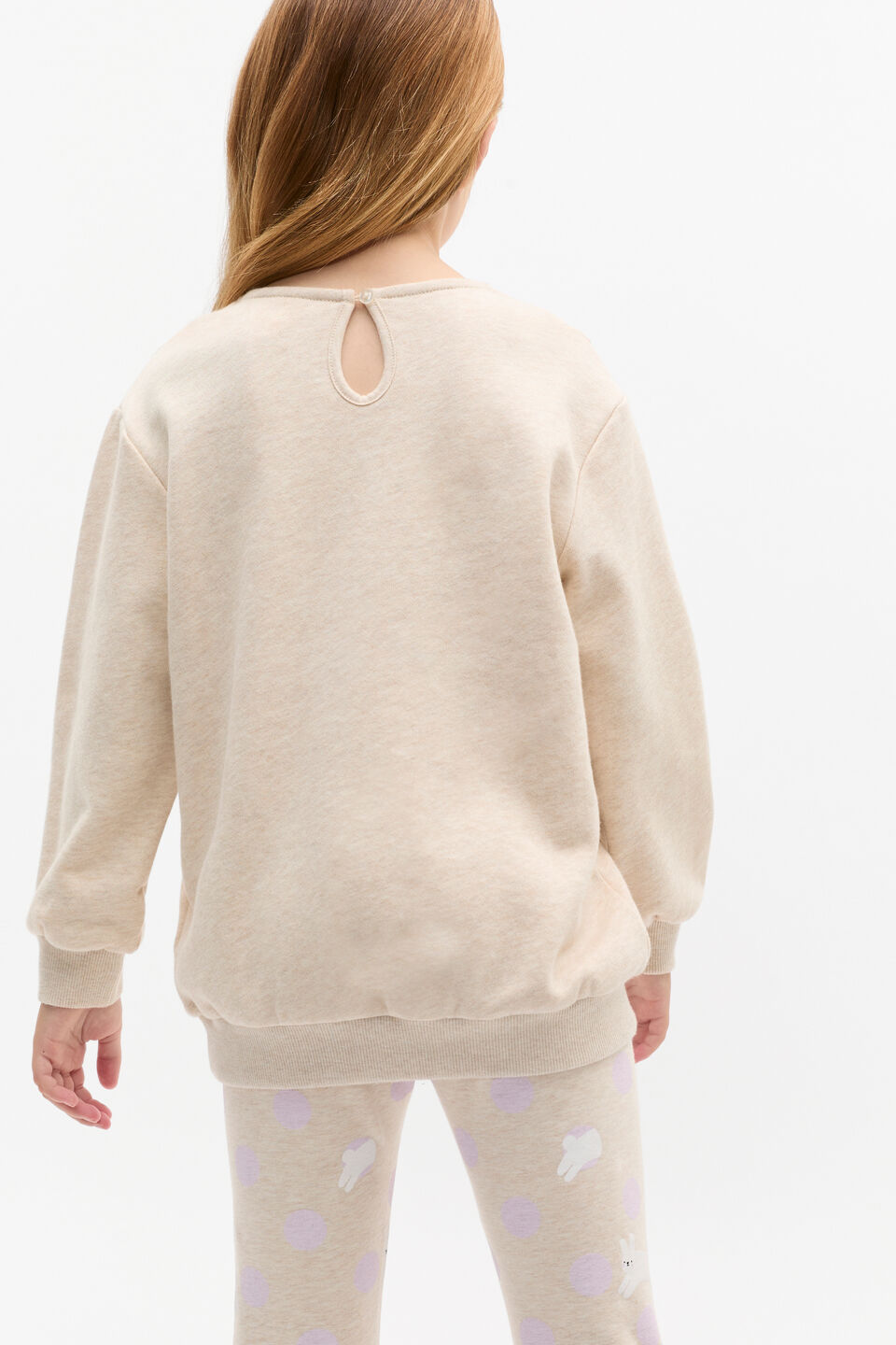Bow Sweat  Oat Marle
