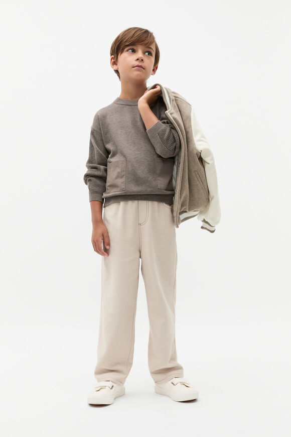 Pocket Crew Knit  Cocoa Marle  hi-res