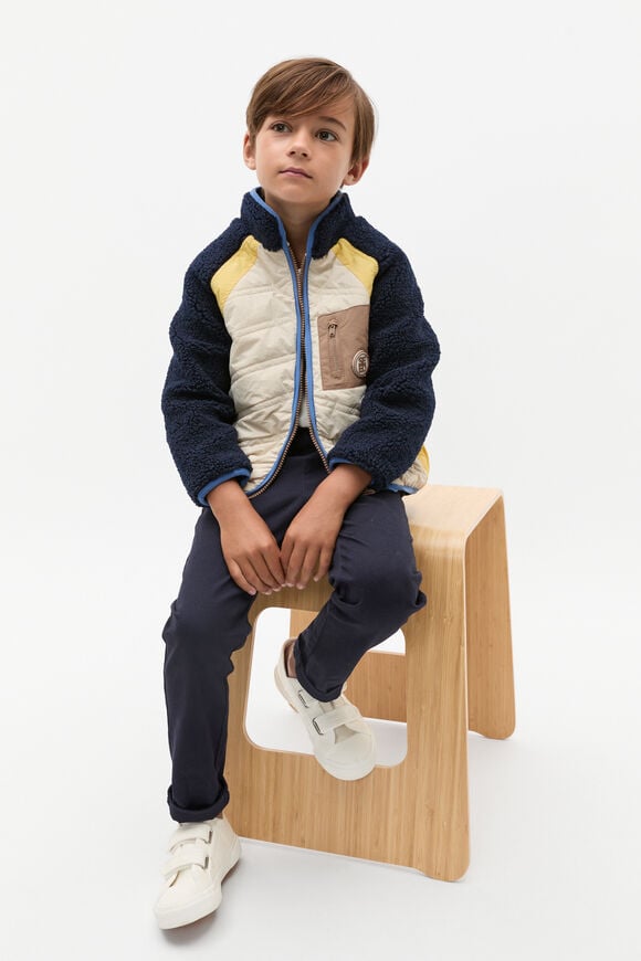 Spliced Teddy Jacket  Midnight Blue  hi-res