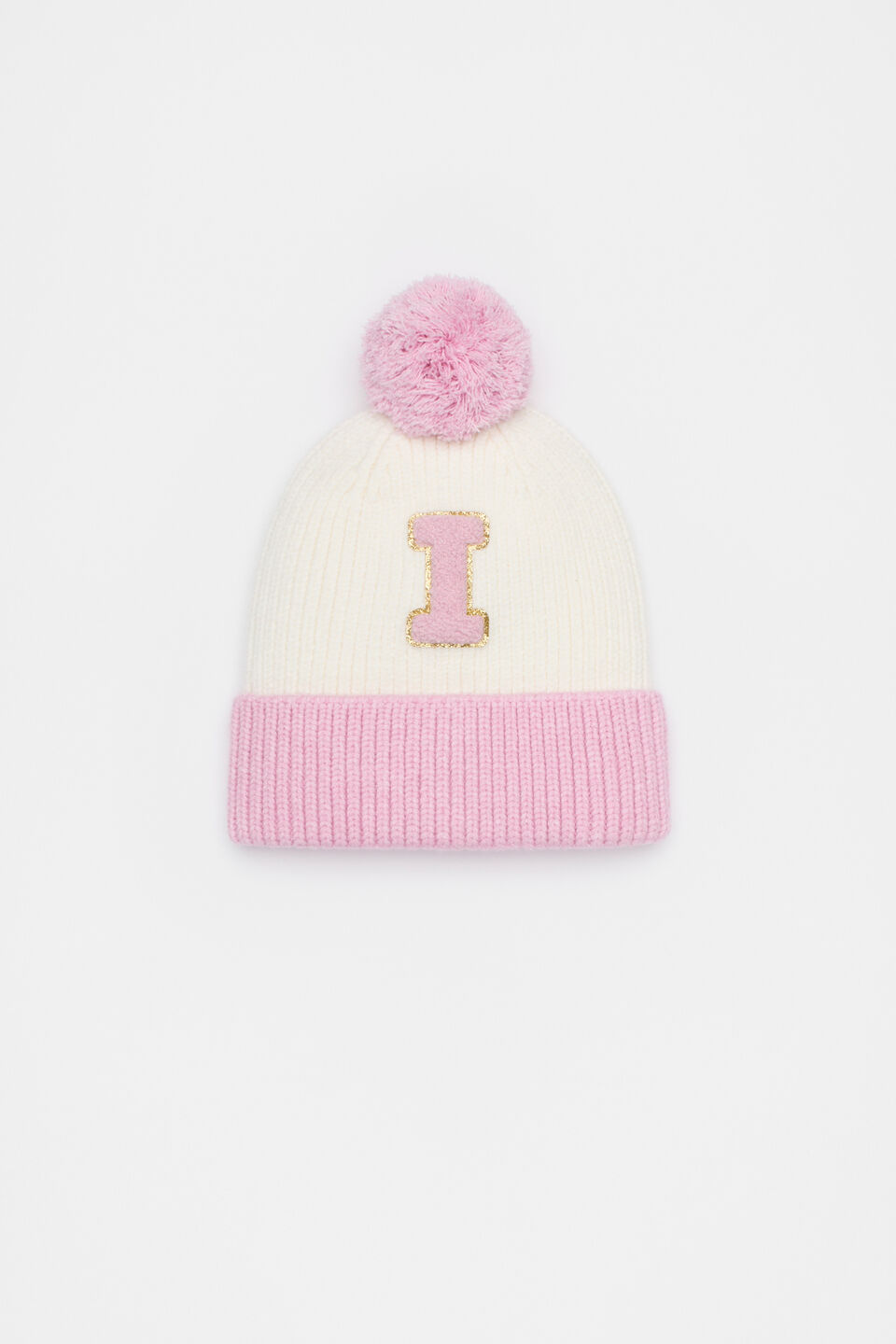 Colourblock Initial Beanie  I