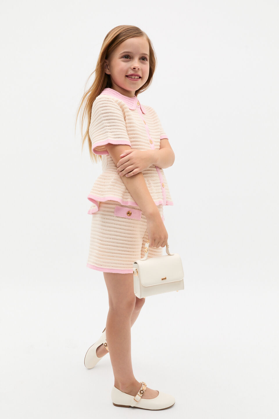 Coin Charm Bag  Classic Cream