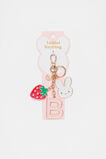 Bunny Initial Charm Keyring  B  hi-res