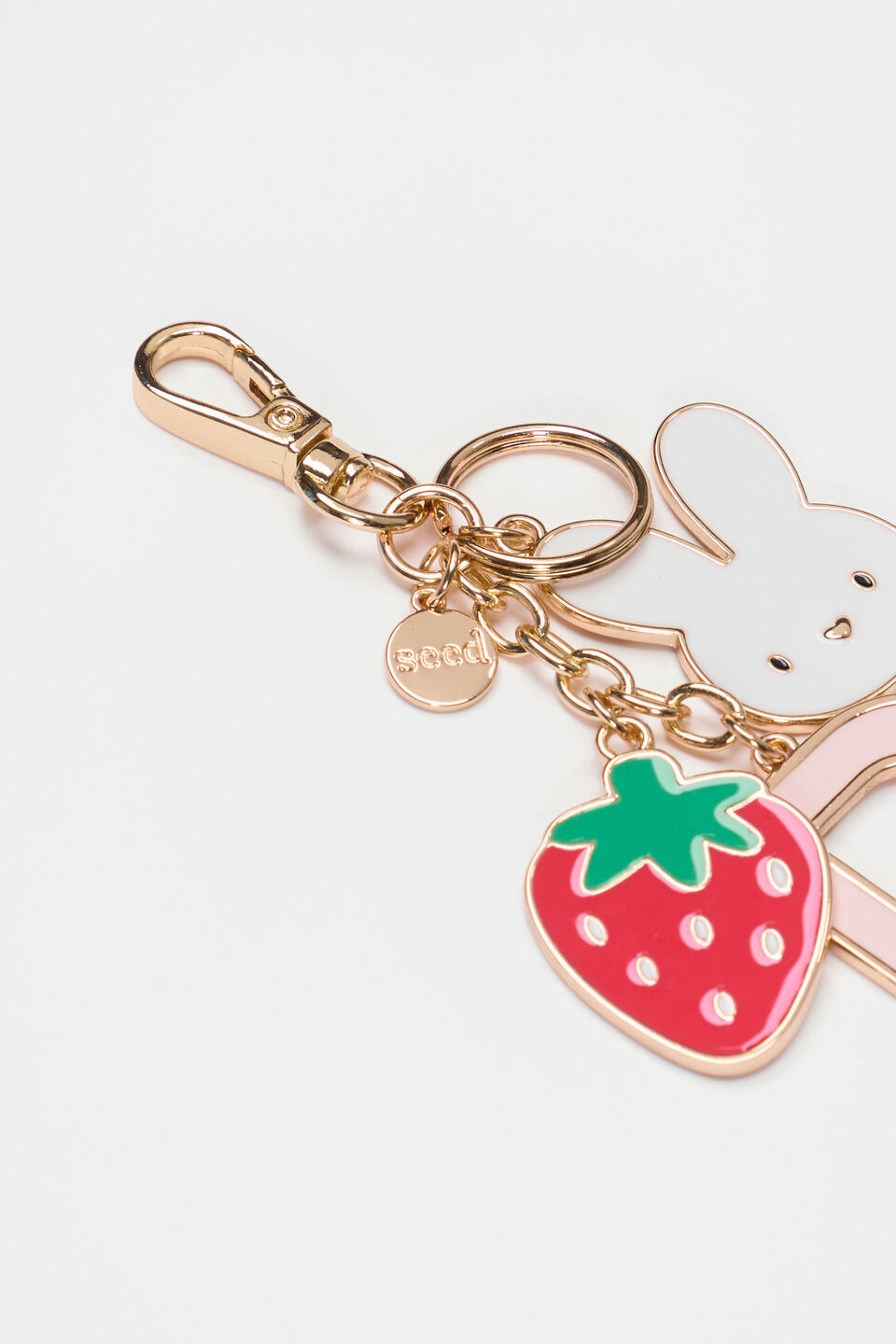Bunny Initial Charm Keyring  B